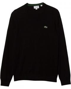 Свитер Lacoste Long Sleeve Crew Neck Sweater, черный