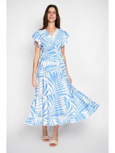 Длинное платье William de Faye, светло-голубой/белый