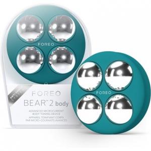 Антицеллюлитный микротоковый массажер для тела FOREO BEAR 2 — Дермароллер и лимфодренаж — Подтягивает и контурирует — Устройство для массажа тела — Увеличивает впитываемость средств по уходу за кожей — Evergreen