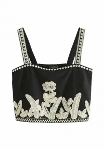 Пляжный аксессуар с вышивкой, стандартного кроя. Next, Black White