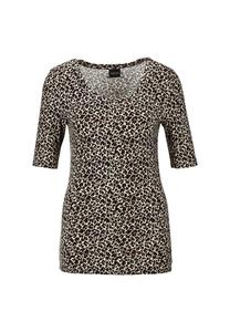 Рубашка с круглым вырезом и уникальным принтом Madeleine, мультиколор