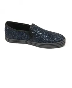 Блестящие слипоны в бунтарском стиле Hogan, синий