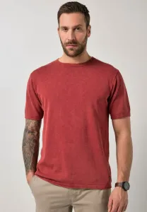 Футболка с коротким рукавом в винтажном стиле, базовая модель. Jp1880, Dark Red