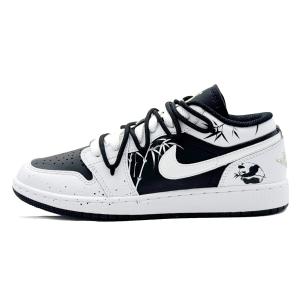 Jordan Эйр 1 лоу топ скейтборд обувь унисекс черный белый, цвет Black White