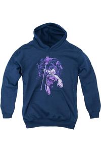 Молодежная толстовка с капюшоном "Злодеи из фильма Аквамен" Gildan, темно-синий