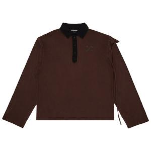 Поло Ottolinger Long-Sleeve Polo, Dark Brown Wash