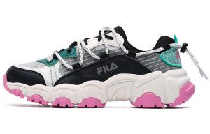 Кроссовки Marathon Lifestyle женские с низким верхом, черные/антично-зеленые Fila Fusion