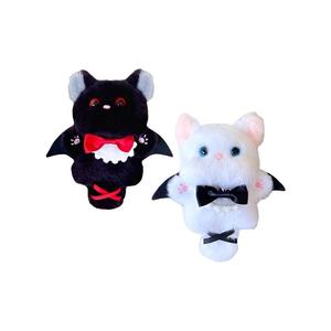 PUDOWRABBIT Мягкий подвесной брелок с мультяшными черно-белыми котиками высота 14см