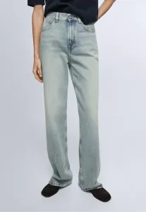 Джинсы-Бермуды прямого кроя Massimo Dutti, Light Blue