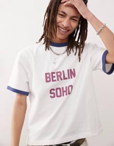 Футболка Prohibited Soho Contour в кремово-белом цвете