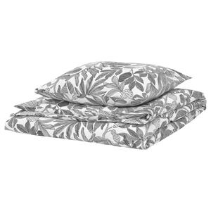 Пододеяльник и наволочка, белые/черные, 150x200/50x60 см Brokdracena IKEA