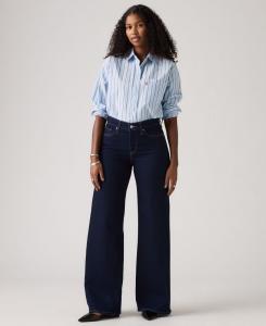 Женские джинсы 318 Shaping Stellar-Stretch Wide-Leg Jeans, длина штанин 30 дюймов Levi's, Darkest Sky