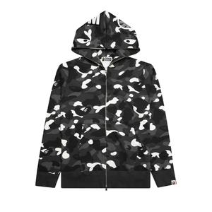 Толстовка на молнии с камуфляжным принтом BAPE City Shark, цвет Черный
