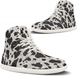 Pugasmiru Женские высокие кроссовки на шнуровке из искусственной кожи с плоской подошвой и декоративными ремешками, прогулочные кроссовки (белая подошва)