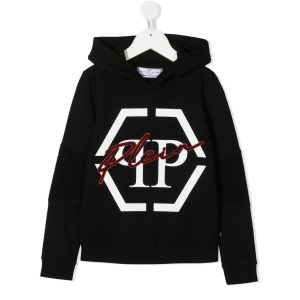 Philipp Plein Junior худи с логотипом, черный