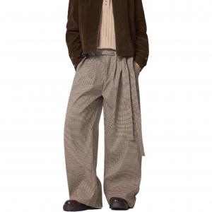 NEVER RULE Повседневные брюки Unisex Brown Moderate Wide Leg