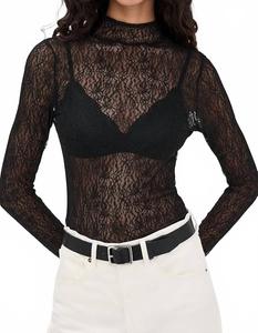 Veronica Beard Кружевной топ Nate черного цвета