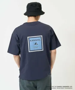 Топ KANGOL с квадратным принтом и широким силуэтом Avv, цвет Navy