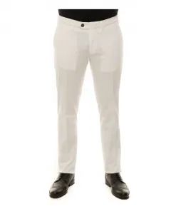 Брюки чинос из фактурной ткани Canali, белый