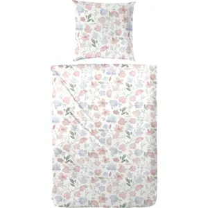Постельное белье Primera «Перкаль постельное белье Тетя Ида», с цветочным узором, белый/розовый/красный/синий