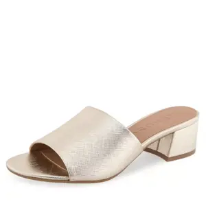 Женские босоножки-слайды Como на блочном каблуке Aerosoles, цвет gold metallic textur