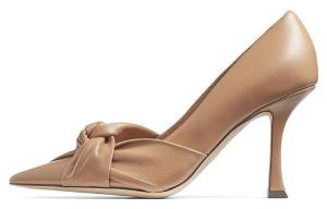Туфли-лодочки Hedera 90 мм с узлом Jimmy Choo, Almond Beige