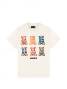 Футболка с принтом Тедди Barrow Kids, бежевый