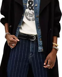 Ремень Ceinture brosco из кожи Ba&Sh, черный