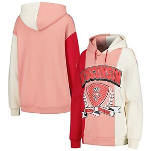 Женский красный худи wisconsin badgers hall of fame colorblock Gameday Couture