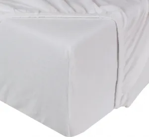 Простыня на резинке Molton - Защитный чехол для матраса 180 x 200 см - Махровая ткань-стрейч - Хлопок - Эластичная ткань по всему периметру - Белый DoubleDry