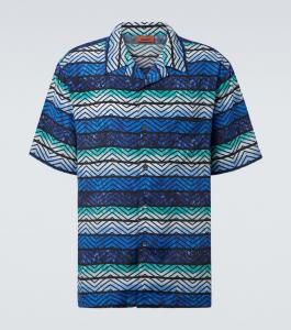 Зигзагообразная боулинговая рубашка Missoni, Blue Tones