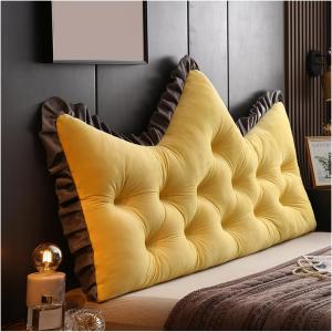 HBXNMOC Бархатная подушка для чтения с принтом короны, клиновидная спинка для поддержки изголовья кровати и дивана