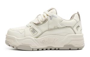 Легкие низкие скейтерские кроссовки для увеличения роста унисекс SMILEY, бело-зеленые