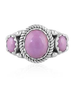 Кольцо из стерлингового серебра с тремя камнями фосфосидерита, размер 6 American West Jewelry, Phosphosiderite