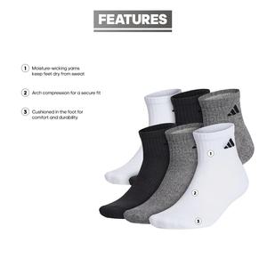 Мужские 6 пар носков adidas Athletic с мягкой подкладкой