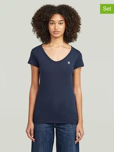 Футболка G-Star, цвет weiß/dunkelblau