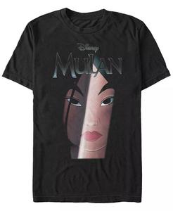 Мужская футболка Disney Mulan Big Face Shadow с коротким рукавом Fifth Sun, черный