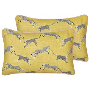 Декоративные подушка Beliani, 30x50 см, желтый/белый/черный