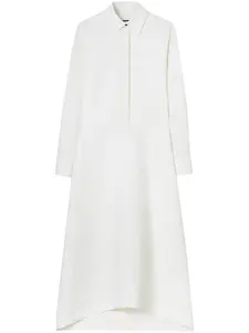Платье макси с длинными рукавами JIL SANDER, белый