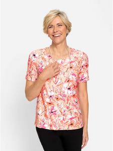 Рубашка с круглым вырезом с абрикосово-экрюовым принтом WITT WEIDEN