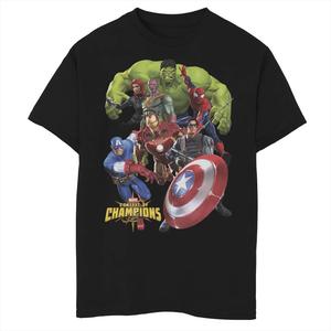 Футболка с рисунком «Команда Мстителей» для мальчиков 8–20 лет Marvel Contest of Champions Marvel