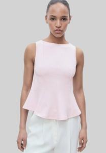 Топ PEPLUM WITH SEAM DETAIL Mango, цвет Stone