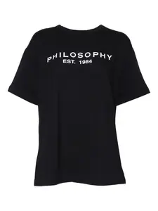 Футболка с логотипом Philosophy Di Lorenzo Serafini Kids, черный
