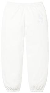 Спортивные штаны Supreme с логотипом S, белые