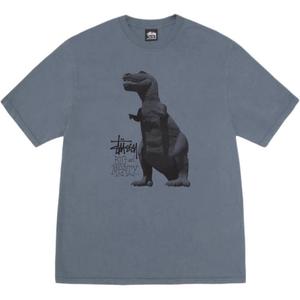 Футболка Big & Meaty пигментного крашения Stussy, синий