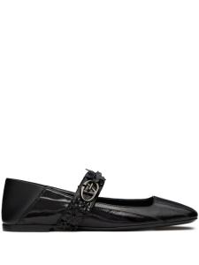 Valentino Garavani балетки с цветочной аппликацией, черный