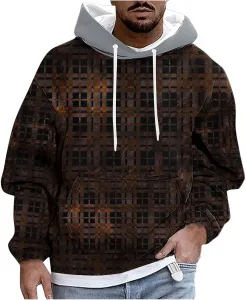 Мужской худи свободного кроя мягкий легкий с капюшоном