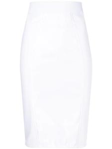 Dolce & Gabbana атласная юбка-карандаш с корсетом, белый