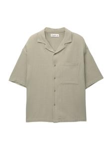 Рубашка на пуговицах Comfort fit Pull&Bear, пастельно-зеленый