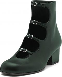 Женские ботильоны Pazzion с закрытым носком, вырезами, ремешками с пряжками, низким квадратным каблуком и молнией сзади, для выпускного, свиданий и вечерних нарядов, размеры US 4-16